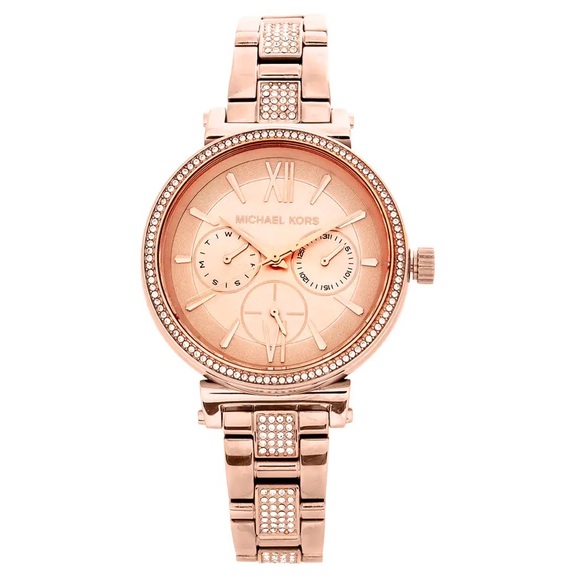 Michael Kors Accessories - Michael Kors Women's 36mm Sofie Stainless Steel Chronograph Watch - Rose Gold